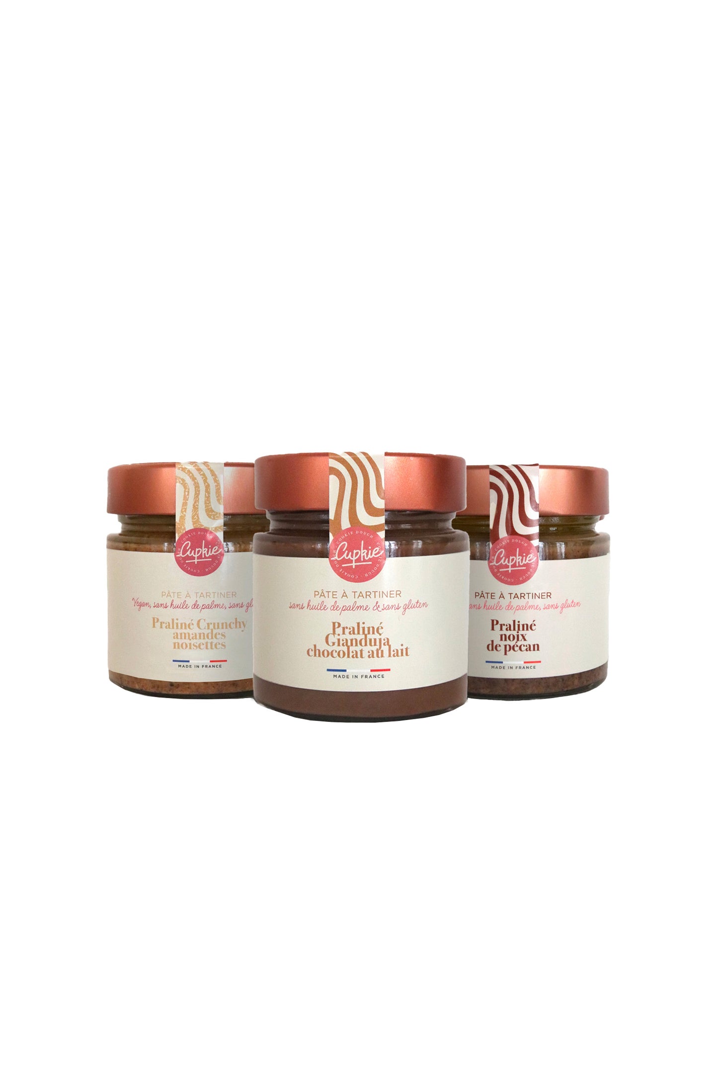 Coffret dégustation 3 grands pralinés à tartiner - 3 x 250g - Cupkie Paris