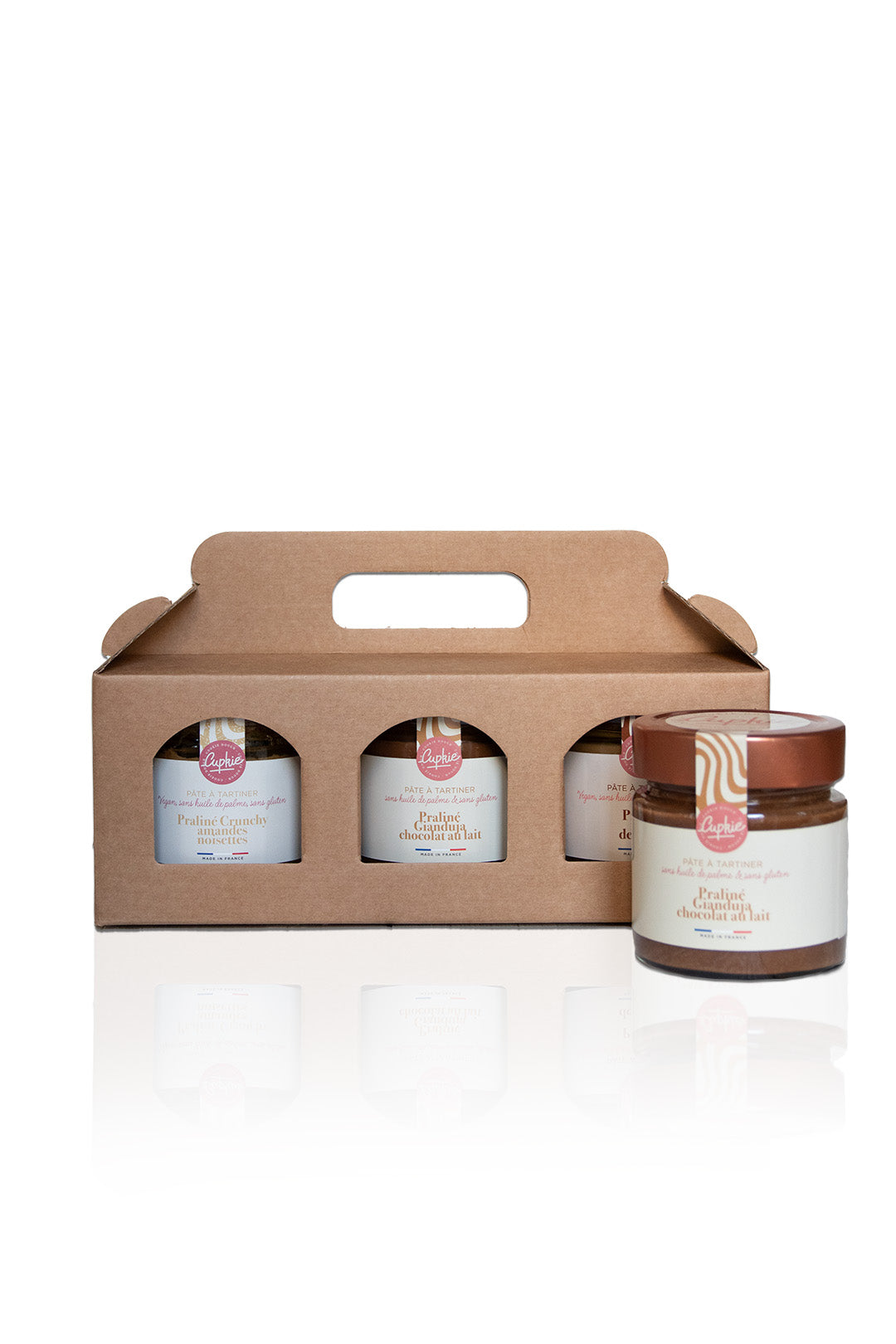 Coffret dégustation 3 grands pralinés à tartiner - 3 x 250g - Cupkie Paris
