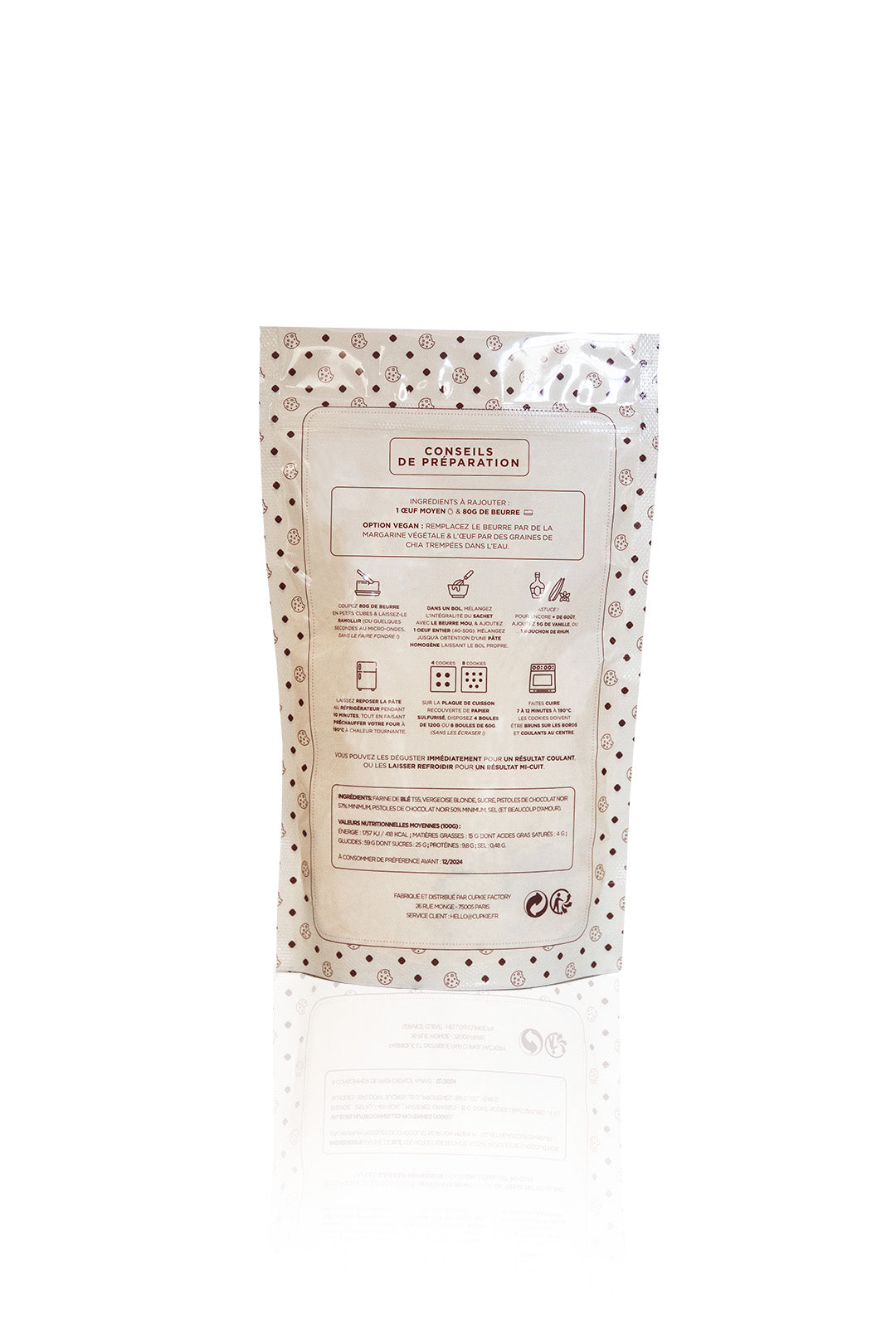 Kit préparation DIY pour 4 Big Cookies Cupkie - 380g - Cupkie Paris